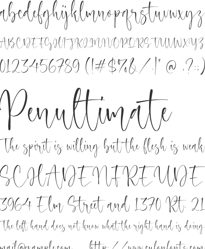 Haisley Garden font preview