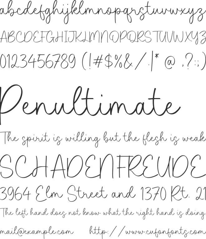 Calista Aesthetic font preview
