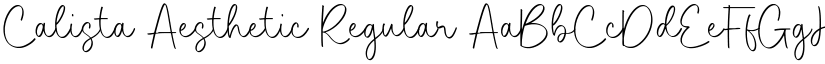 Calista Aesthetic Regular font