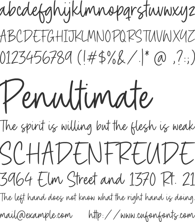 Golden Monstera font preview