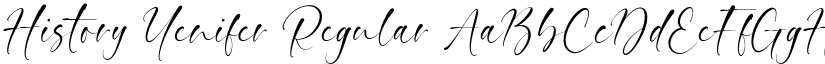 History Yenifer Regular font