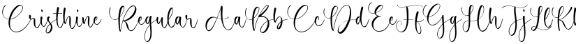 Cristhine Regular font