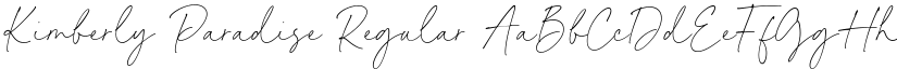 Kimberly Paradise Regular font