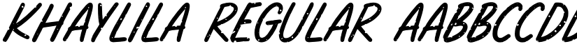Khaylila Regular font