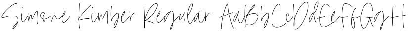 Simone Kimber Regular font