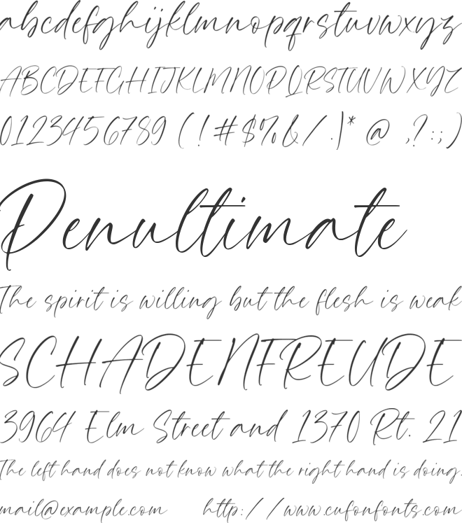 Prince August font preview