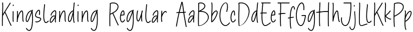 Kingslanding Regular font