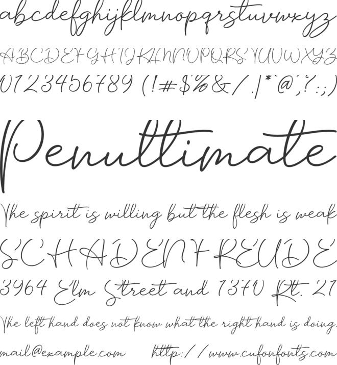 Sparkling Horizon font preview