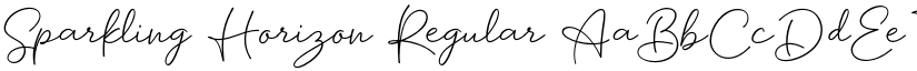 Sparkling Horizon Regular font