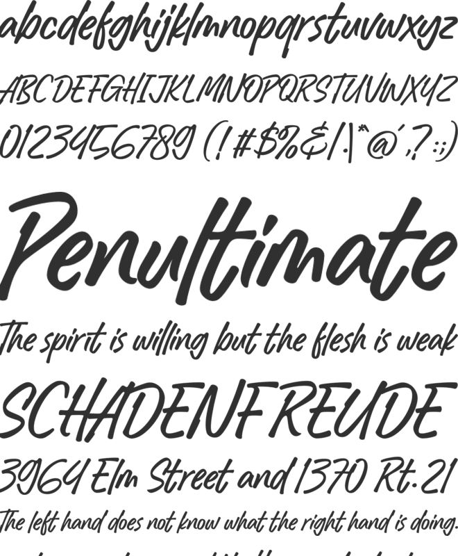 October Wish font preview