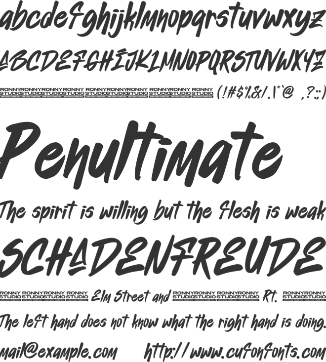 Neckless Starways font preview