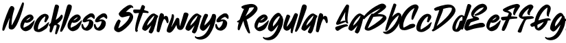 Neckless Starways Regular font