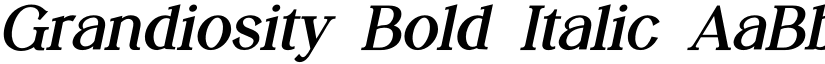 Grandiosity Bold Italic font
