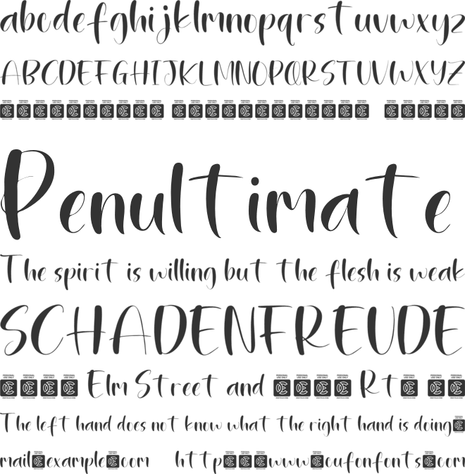 NCL Mister Gorgeous font preview