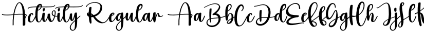 Activity Regular font