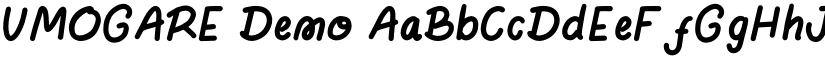 UMOGARE Demo font