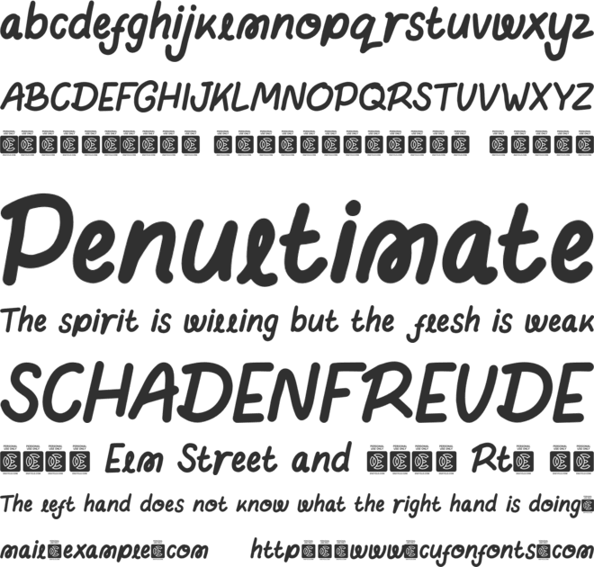 UMOGARE font preview