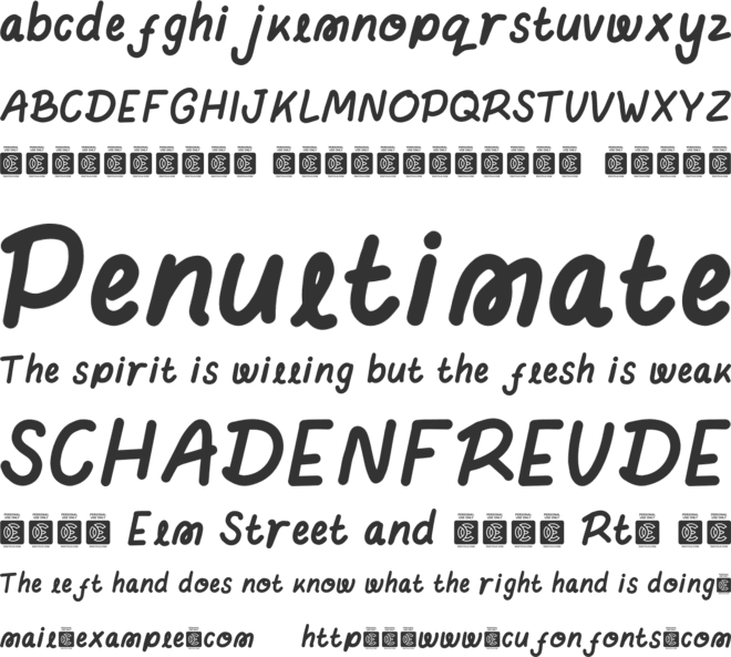 UMOGARE font preview