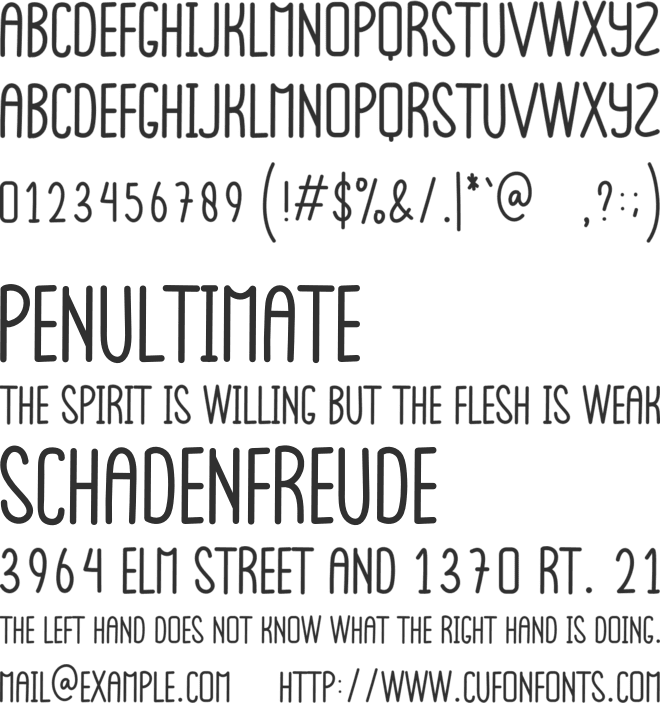 Coming font preview