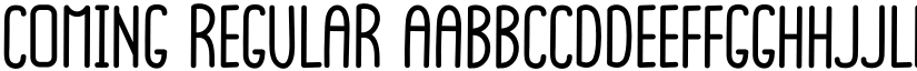 Coming Regular font