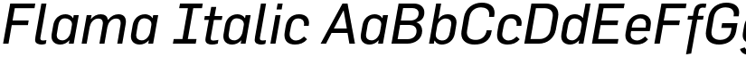 Flama Italic font