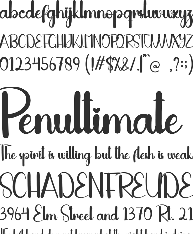 Billyna font preview