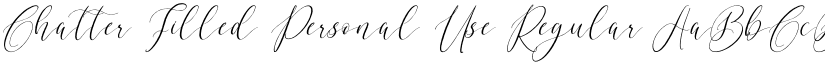 Chatter Filled Personal Use Regular font