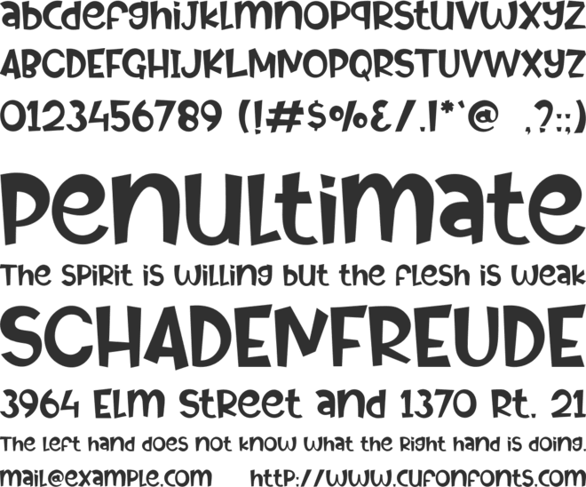 Thunder Boom font preview