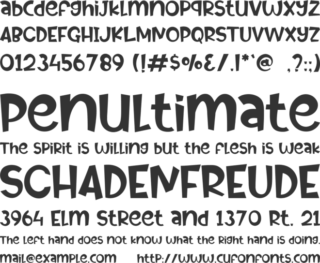 Thunder Boom font preview