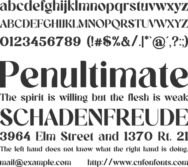 MEWATONIA font preview