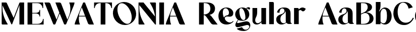 MEWATONIA Regular font