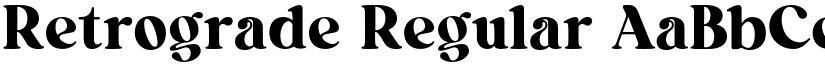 Retrograde Regular font