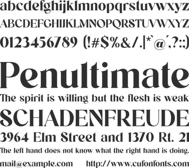 The Bigmouth font preview