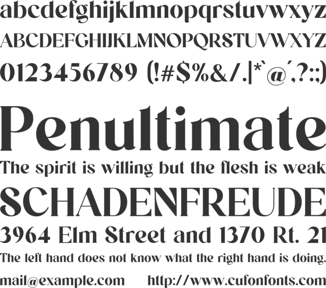 The Bigmouth font preview