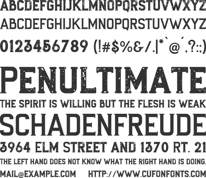 rough flannel font preview