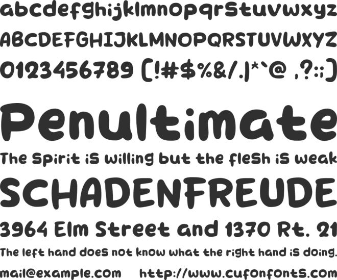 New Bread font preview