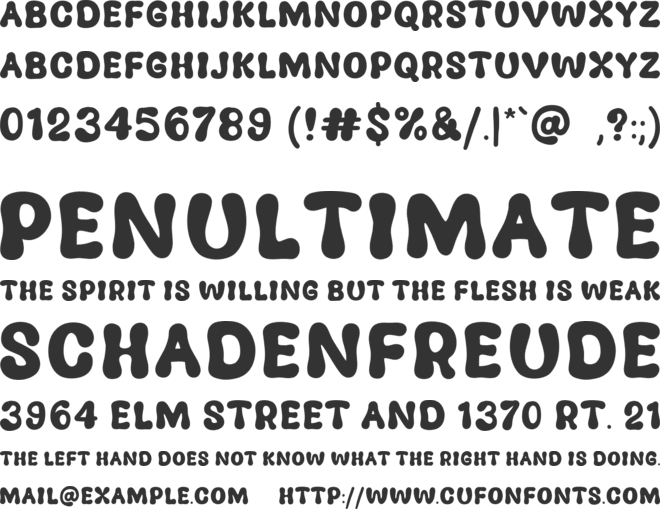 New Pizza font preview