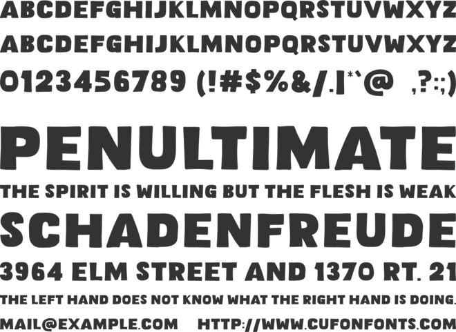 Spicy Sushi font preview