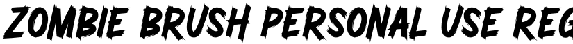 Zombie Brush Personal Use Regular font