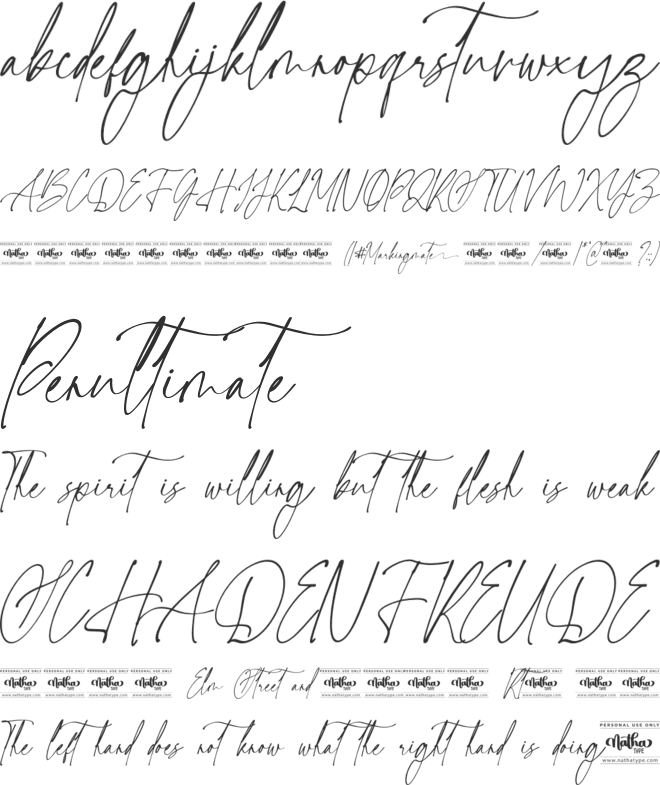 Markingmate Personal Use font preview