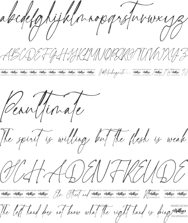 Markingmate Personal Use font preview