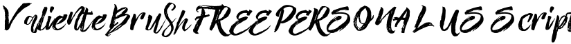Valiente Brush FREE PERSONAL US Script font