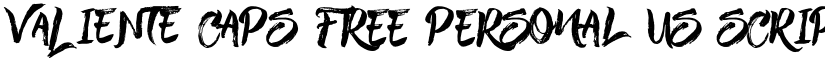 Valiente CAPS FREE PERSONAL US Script font