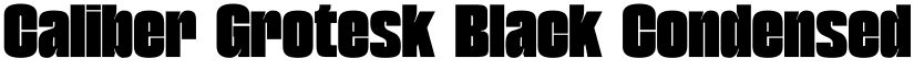 Caliber Grotesk Black Condensed font