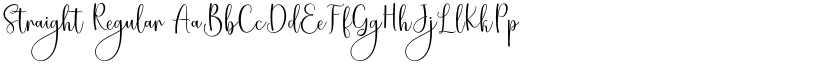 Straight Regular font