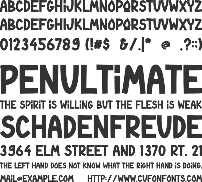 Lady Lemons font preview