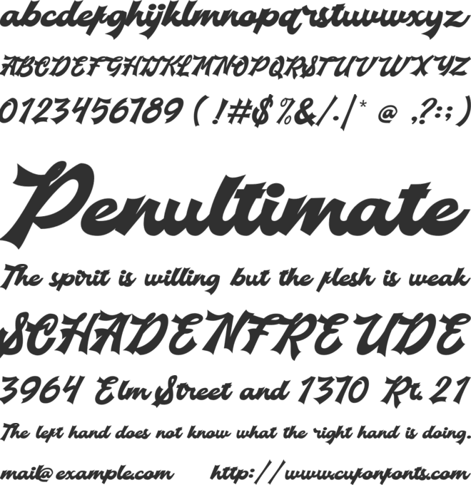 Vintage Fortuin font preview