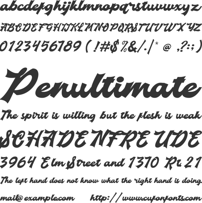 Vintage Fortuin font preview
