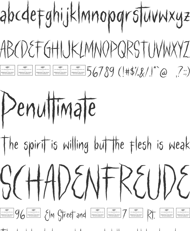 Night Stalker font preview
