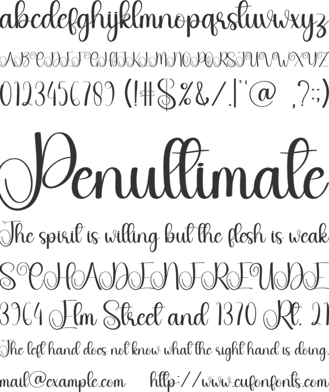 Original font preview